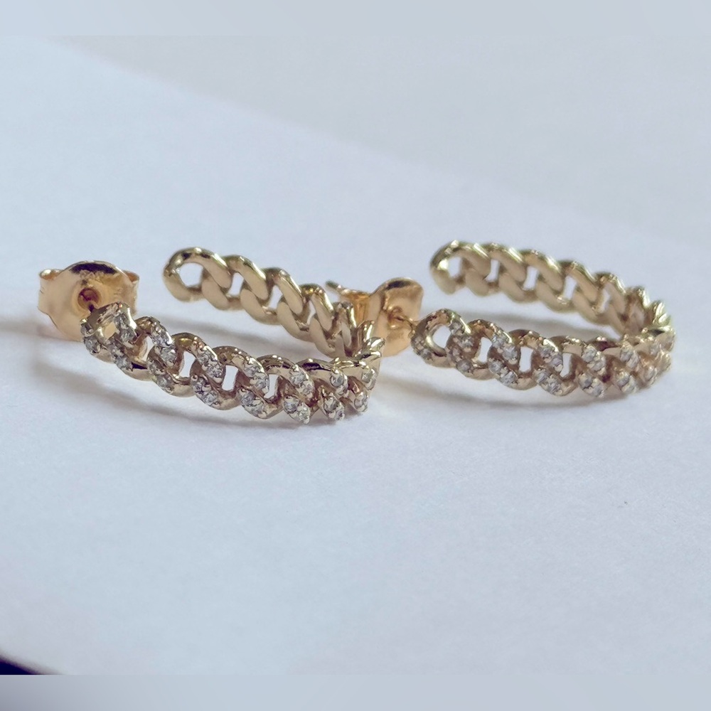 Aurate Love Me Knot Diamond Hoop Earrings